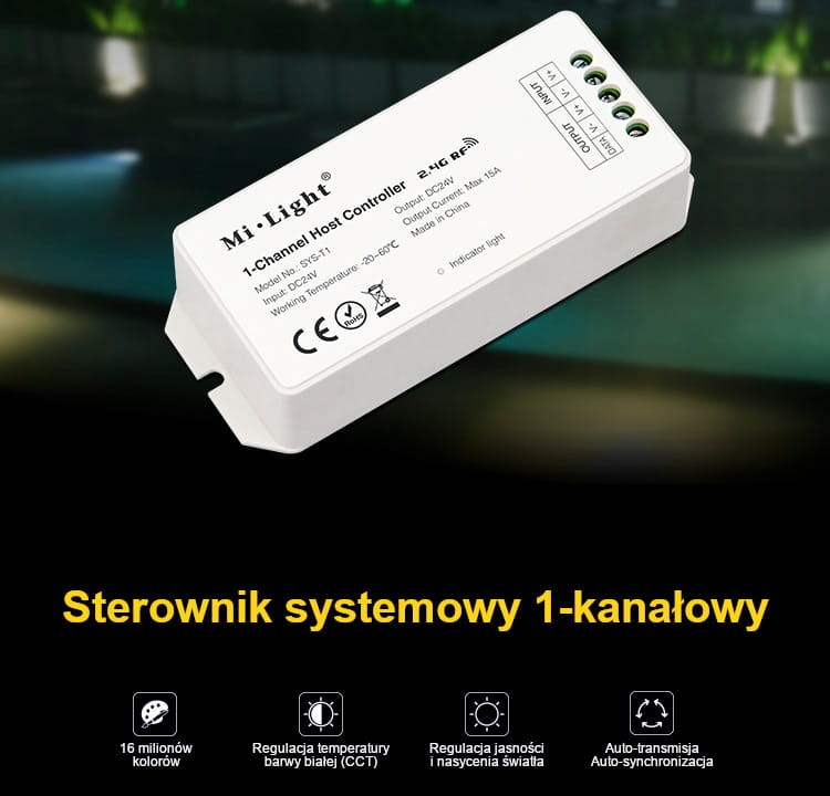 SYS-T1 Milight sterownik systemowy lamp zewnętrznych