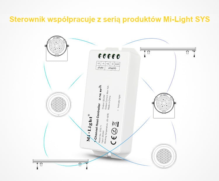 SYS-T1 Milight sterownik systemowy lamp zewnętrznych