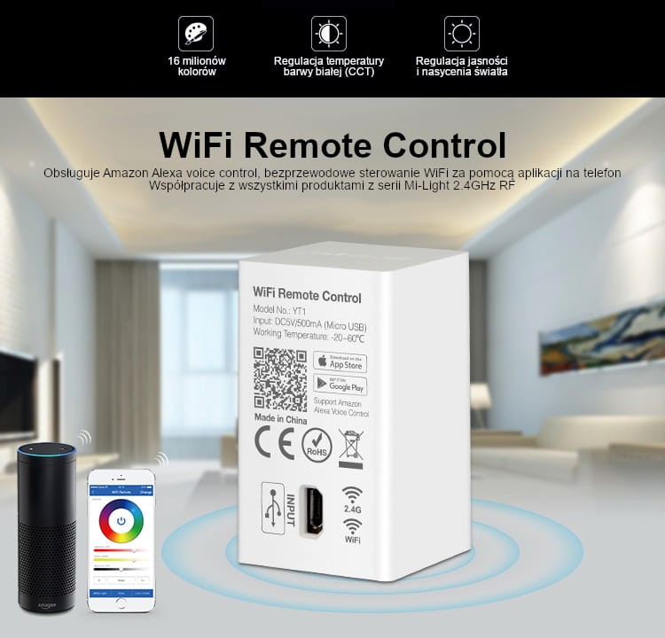 YT1 Milight WiFi Remote Control