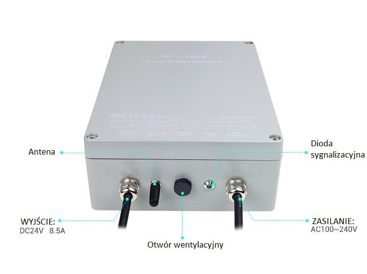 SYS-PT2 BOX Milight wzmacniacz systemowy sterownika