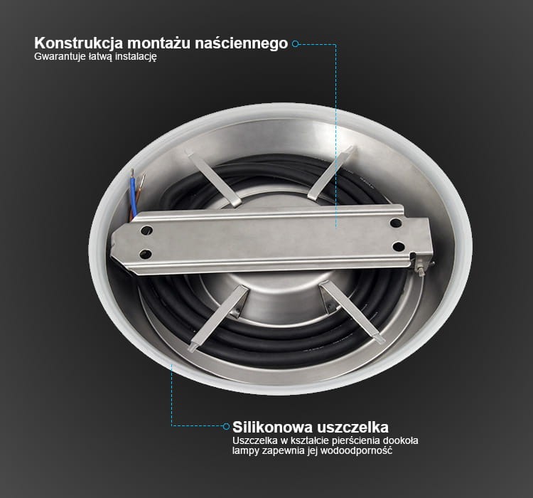 UW02 27W Lampa basenowa podwodna Milight IP68 RGB+CCT