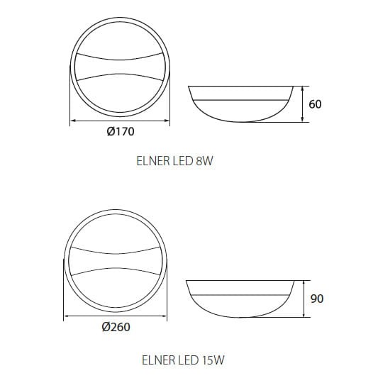 Oprawa hermetyczna Kanlux ELNER 15W-NW-B LED