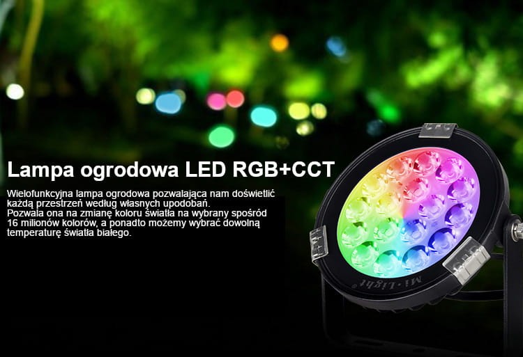 FUTC01 Lampa ogrodowa Milight 9W RGB CCT IP65 24V DC