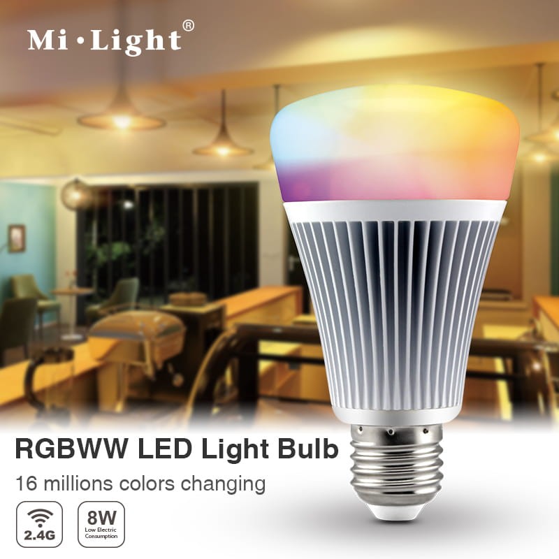 Milight 12W RGB+CCT E27 żarówka LED WiFi FUT105 