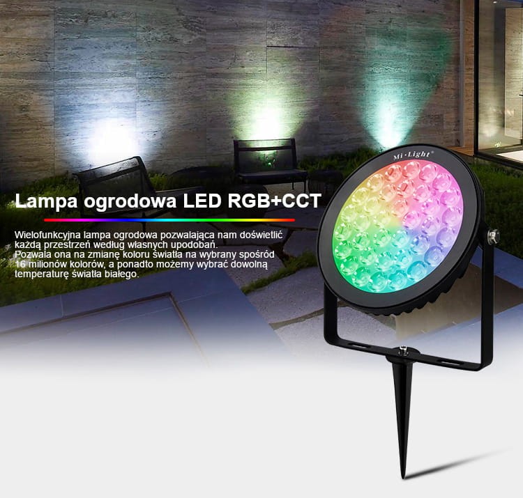 FUTC03 Lampa ogrodowa Milight 15W RGB CCT IP65