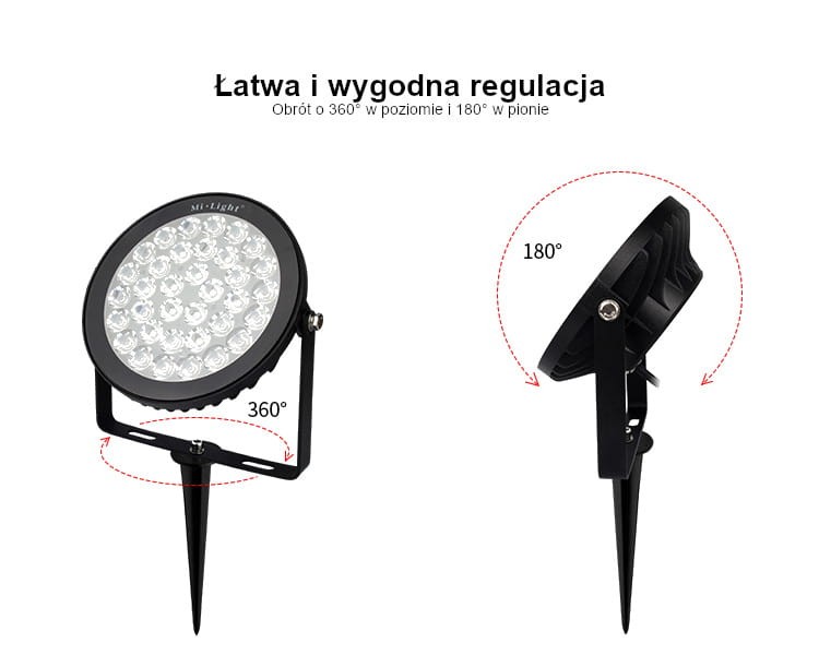 FUTC03 Lampa ogrodowa Milight 15W RGB CCT IP65