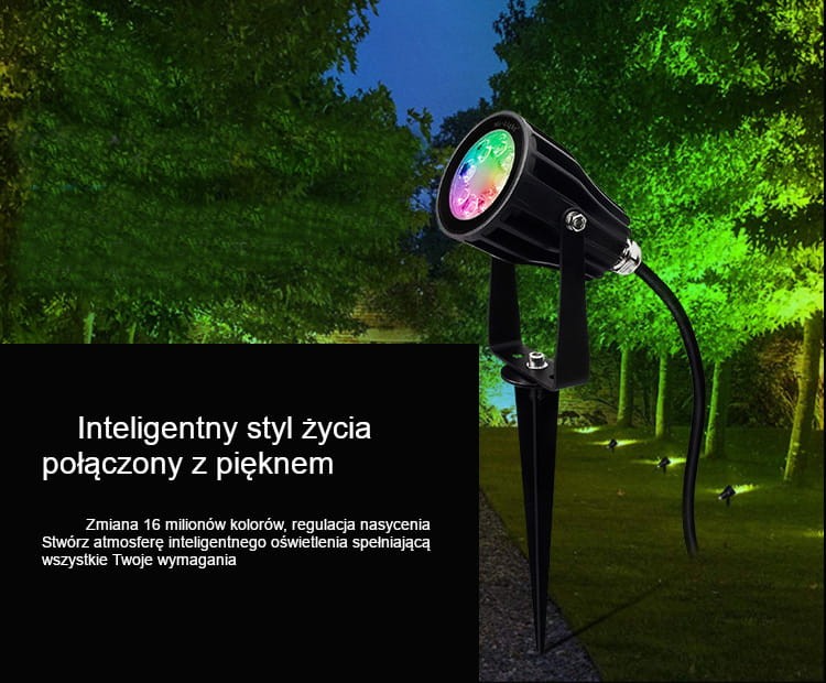 FUTC04 Lampa ogrodowa Milight 6W RGB CCT IP66