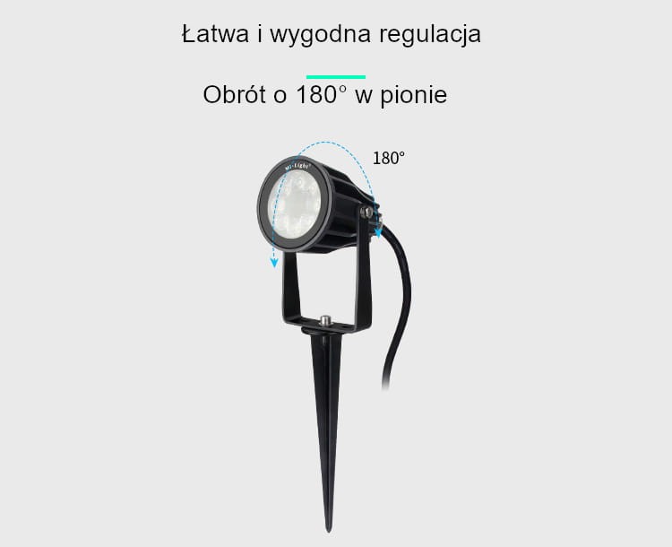 FUTC04 Lampa ogrodowa Milight 6W RGB CCT IP66
