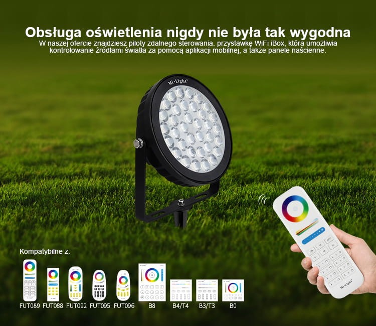 FUTC05 Lampa ogrodowa Milight 25W RGB CCT IP66