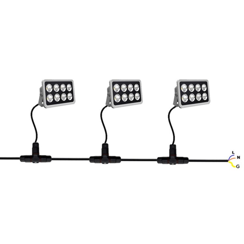 Trójnik wodoodporny T 3PIN - szybko-złączka IP68