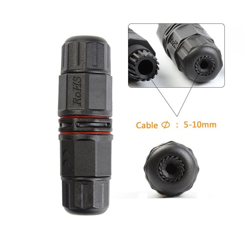 Trójnik wodoodporny T 3PIN - szybko-złączka IP68