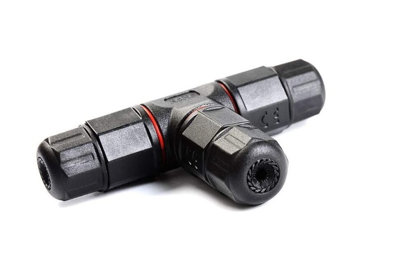 Trójnik wodoodporny T 3PIN - szybko-złączka IP68