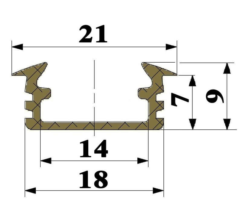 Profil aluminiowy ALU-LED P1 malowany BIAŁY 1m