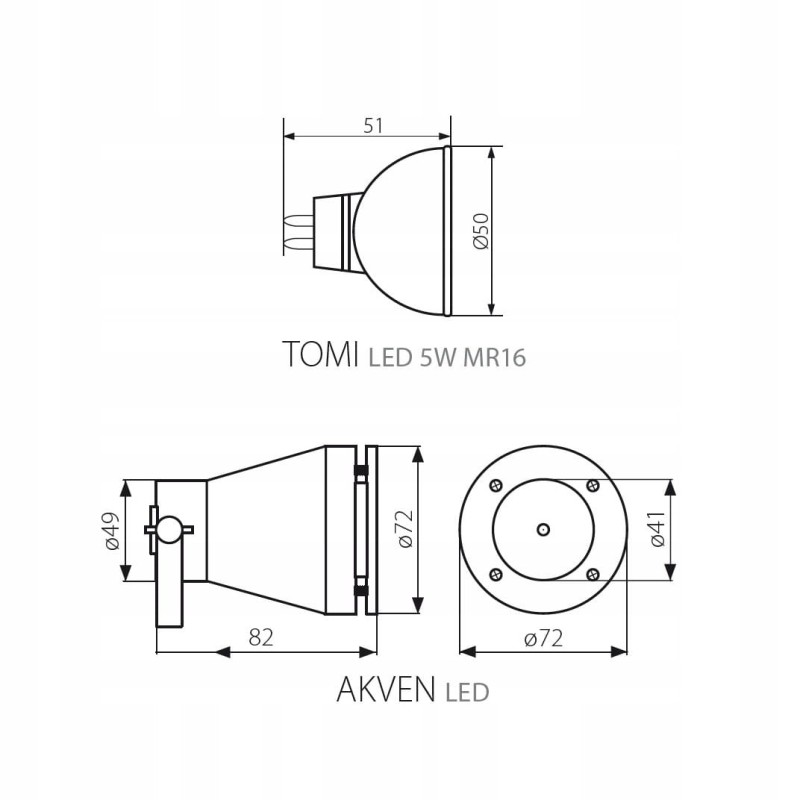 Oprawa wodoszczelna IP68 Kanlux AKVEN LED 5W ciepła