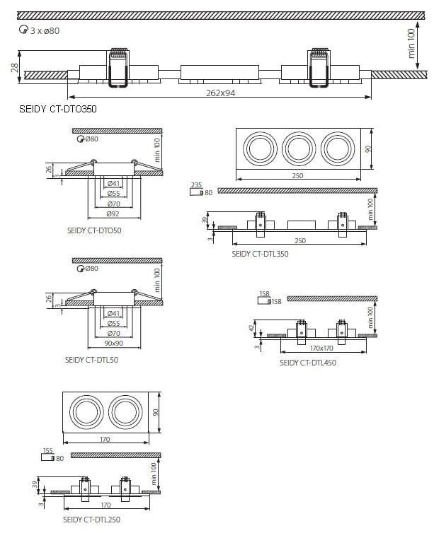 Oprawa Kanlux SEIDY CT-DTL50-B