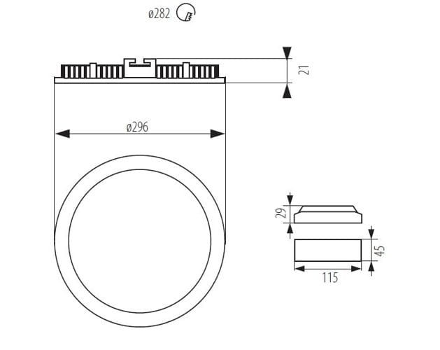 Downlight LED okrągły 24W neutralny Oprawa sufitowa Kanlux ROUNDA