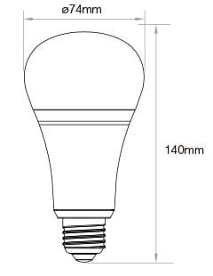 Milight 12W RGB+CCT E27 żarówka LED WiFi FUT105 