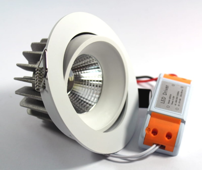 Panel LED 9W zimny Oprawa sufitowa Downlight COB