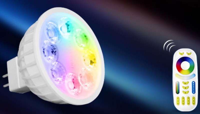 Milight 4W RGB+CCT MR16 żarówka LED WiFi Spotlight FUT104