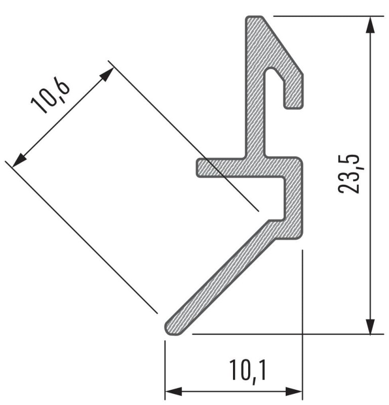 Profil pomocniczy LUMINES typ FARI anodowany 1m