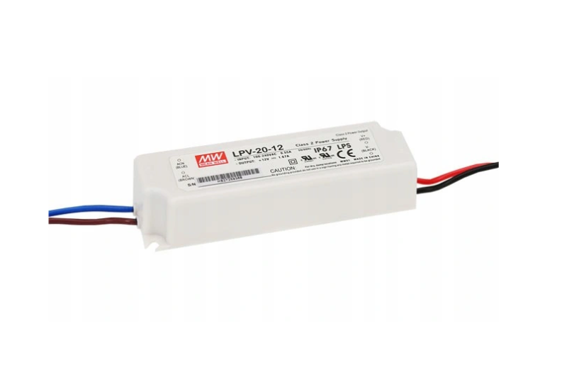 Zasilacz LED MEAN WELL IP67 12V 1,6A 20W LPV-20-12