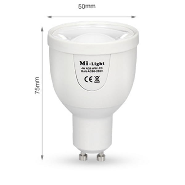 Milight 5W RGB+WW GU10 żarówka LED WiFi Spotlight FUT018