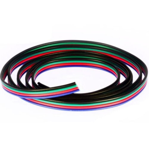 Kabel RGB przewód wstążkowy AWG20 płaski linka 1m