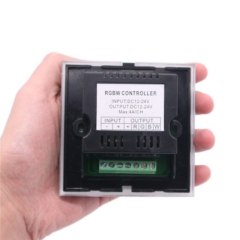 Sterownik RGBW dotykowy panel naścienny - 12V 192W CZARNY