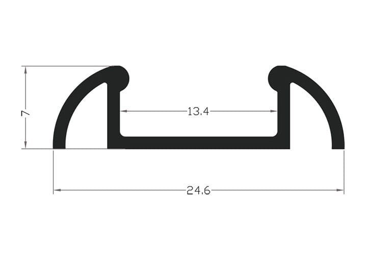 Profil Aluminiowy TECH-LIGHT srebrny taśma LED P2