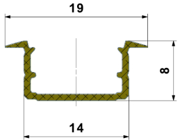 Profil aluminiowy ALU-LED P11 anodowany 1m