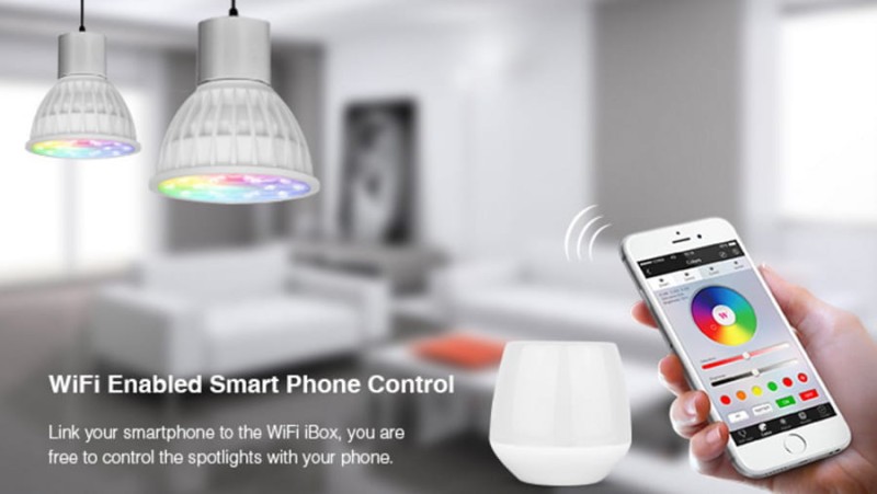 Milight 4W RGB+CCT MR16 żarówka LED WiFi Spotlight FUT104