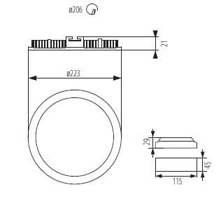 Downlight LED okrągły 18W neutralny Oprawa sufitowa Kanlux ROUNDA