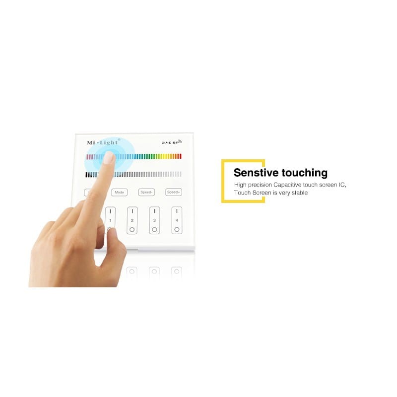 Milight Sterownik naścienny dotykowy RGB i RGBW T3 230V