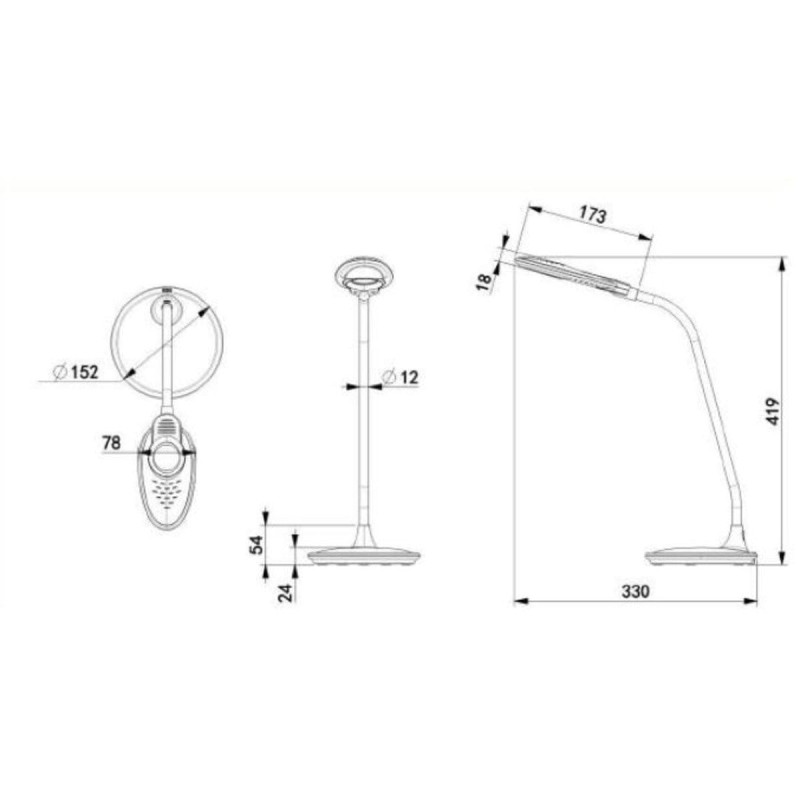Lampka biurkowa LED Aigostar 5W 320lm Czarna