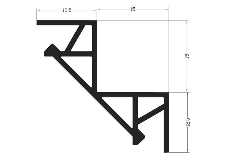 Profil Aluminiowy TECH-LIGHT anodowany P12-1 1m