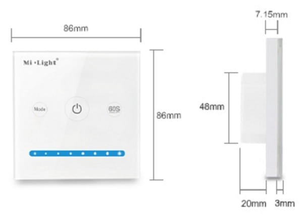 Milight Sterownik naścienny MONO 15A