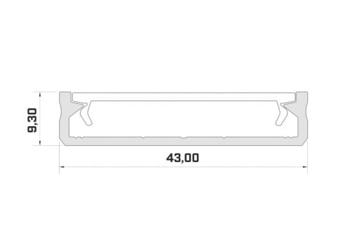 Profil aluminiowy LUMINES typ SOLIS surowy 1m