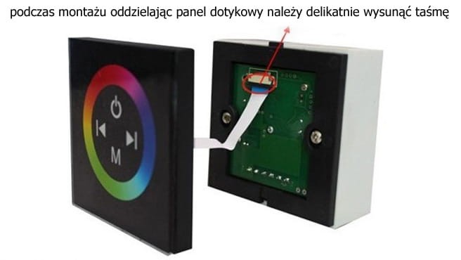 Sterownik RGBW dotykowy panel naścienny - 12V 192W BIAŁY