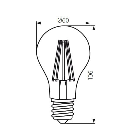 Żarówka Kanlux DIXI FILLED 6W E27 ciepła
