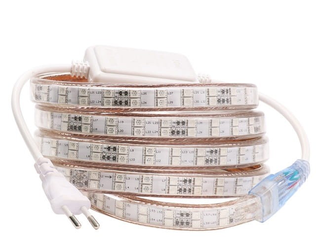 Taśma LED RGB 120/m 230V IP67 wodoszczelna wielokolorowa