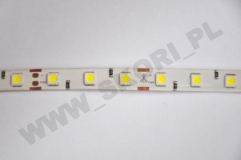 Taśma 300 LED SMD5050 IP65 wodoodporna biała ciepła 1m