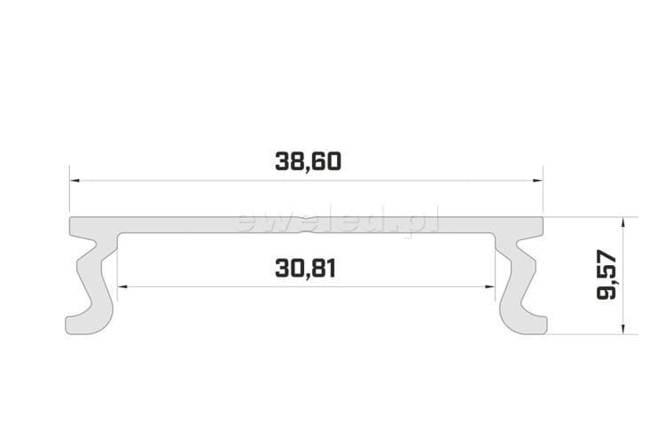 Profil aluminiowy LUMINES typ MODI lakierowany biały 1m
