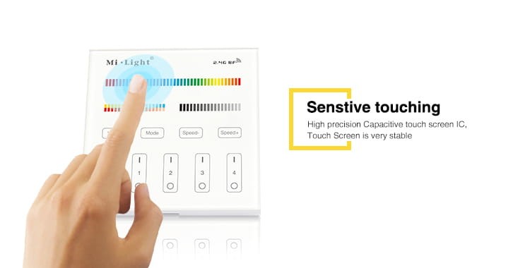 Milight Sterownik naścienny dotykowy RGB / RGBW / CCT T4