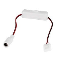 Włącznik z gniazdem DC i złączką zatrzaskową do taśmy LED 8mm